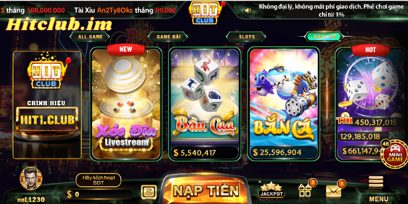 cách nạp tiền tài xỉu hit club